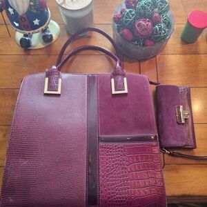 Elegant Purple Women's Bag Set